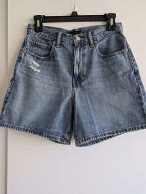 Uniqlo Light Blue Denim High-Rise Jean Shorts